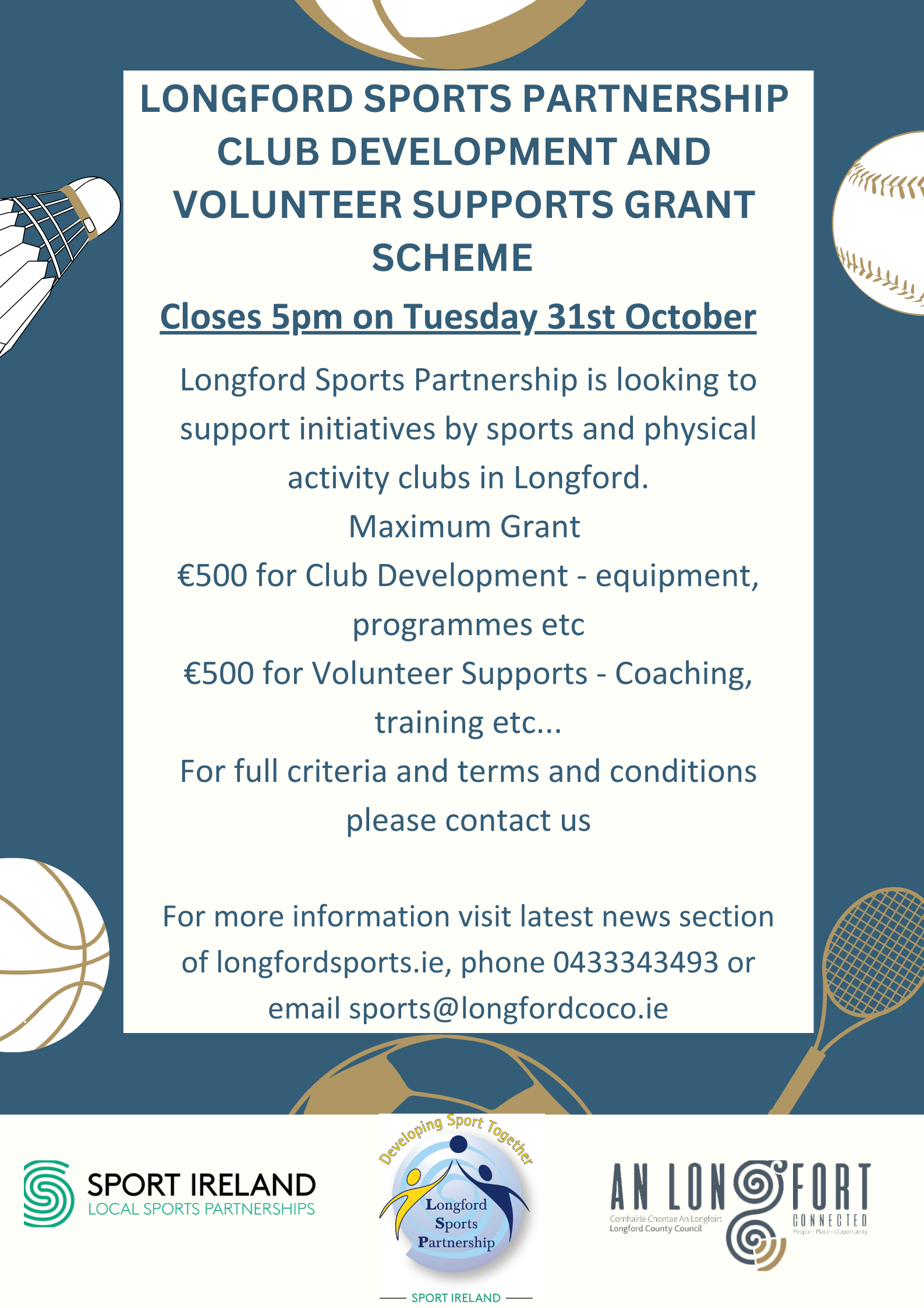 Club Grant poster for 2023 scheme